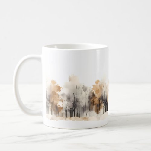 Minimalist Painting Forest  Coffee Mug