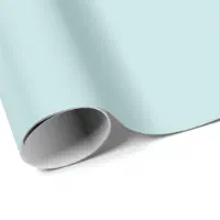Minimalist pale aqua blue solid plain modern chic wrapping paper
