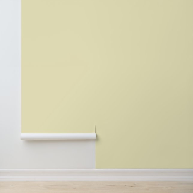 Minimalist pale lemon chiffon solid plain elegant wallpaper  (Application)