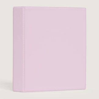 Minimalist pale pink plain solid color simple mini binder
