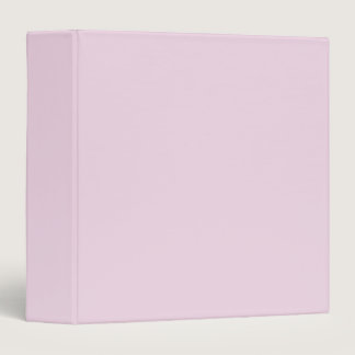 Minimalist pale pink solid plain simple modern 3 ring binder