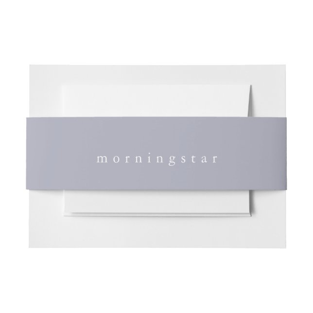 Minimalist Pale Plum  Invitation Belly Band (Front Example)