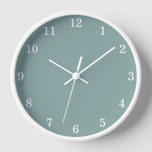 Minimalist Pale Turquoise Wall Clock