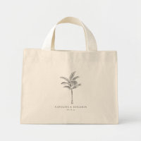Minimalist Palm Tree Destination Wedding Welcome 