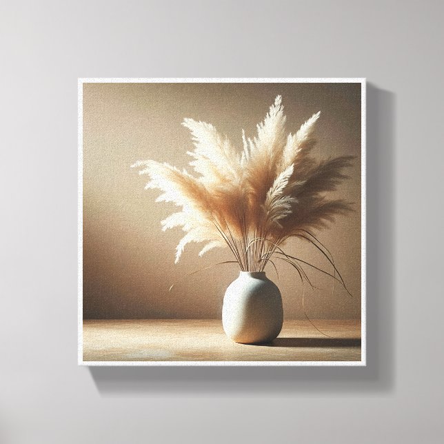 Minimalist Pampas Grass Decor - Elegant Dried Bota (Front)
