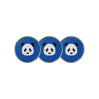 Minimalist Panda Pattern- Cobalt Blue Golf Ball Marker