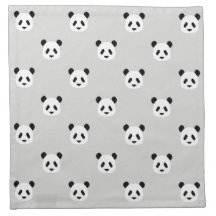 Minimalist Panda Pattern - Light Gray