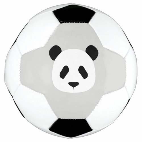 Minimalist Panda Pattern _ Light Gray Soccer Ball