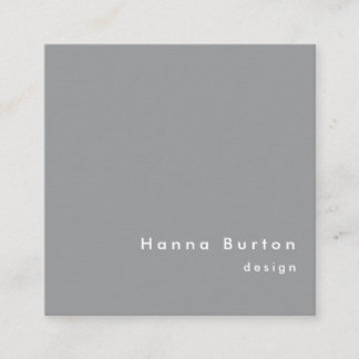 Minimalist Pantone Ultimate Gray Square Business Card