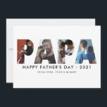 Minimalist PAPA Photo Collage Happy Father's Day Card<br><div class="desc">Minimalist PAPA Photo Collage Happy Father's Day Card</div>