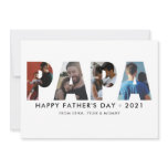 Minimalist PAPA Photo Collage Happy Father's Day Card Minimalist PAPA Photo Collage Happy Father's Day Card