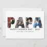 Minimalist PAPA Photo Collage Happy Father's Day Card