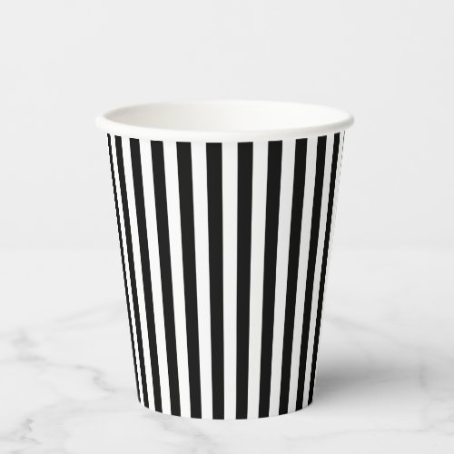 Minimalist Paper Gobelet Black White Stripes Paper Cups