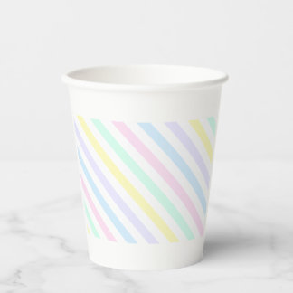 Minimalist Paper Gobelet Pastel Stripes Paper Cups