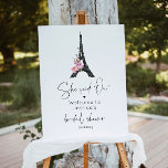 Minimalist Paris eiffel tower bridal welcome Foam Board<br><div class="desc">Minimalist Paris eiffel tower bridal welcome Foam Board
Matching items available.</div>