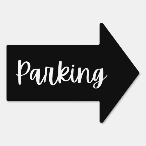 Minimalist Parking arrow Sign