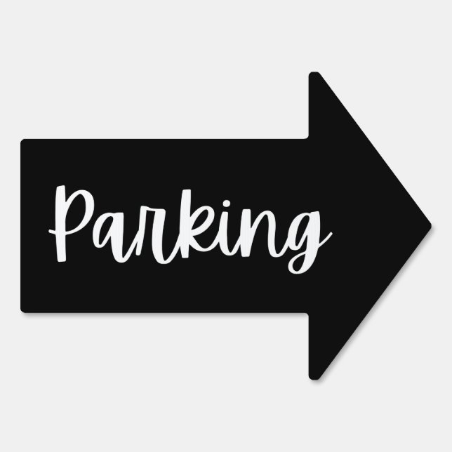 Minimalist Parking arrow Sign (Back)
