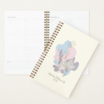 Minimalist Pastel Abstract Floral Art Personalized Planner<br><div class="desc">Minimalist combination of abstract shapes and floral line art in pastel colors,  personalized with your name.</div>