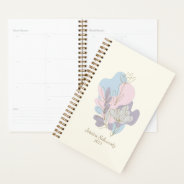 Minimalist Pastel Abstract Floral Art Personalized Planner at Zazzle