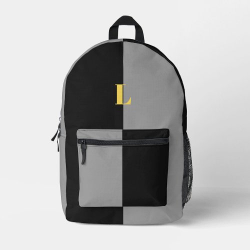 Minimalist Pastel Black Custom Name Backpack