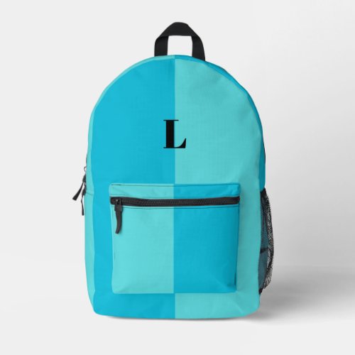 Minimalist Pastel Blue Custom Name Backpack