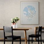 Minimalist Pastel Blue Map Art Reykjavik Iceland Poster<br><div class="desc">Minimalist Pastel Blue Map Art Reykjavik Iceland Poster</div>