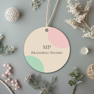 Minimalist Pastel Branding Design Favor Tags