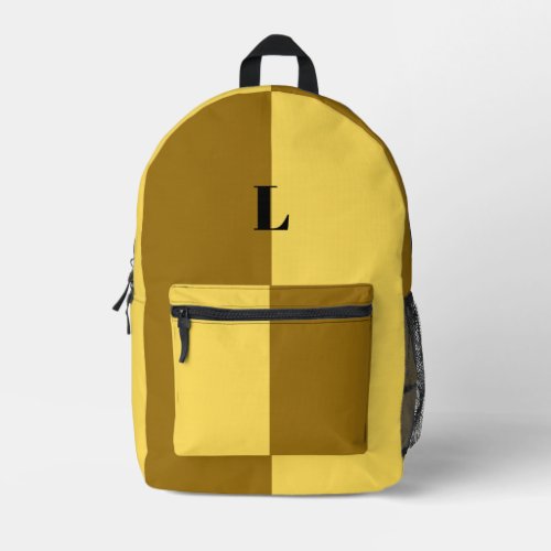 Minimalist Pastel Brown Custom Name Backpack