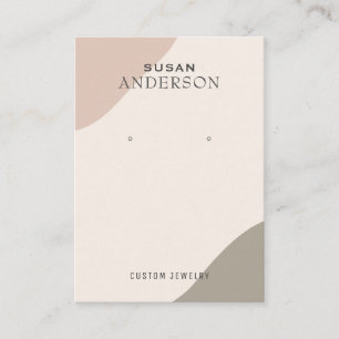 Minimalist Pastel Colors Earring Display Business Card