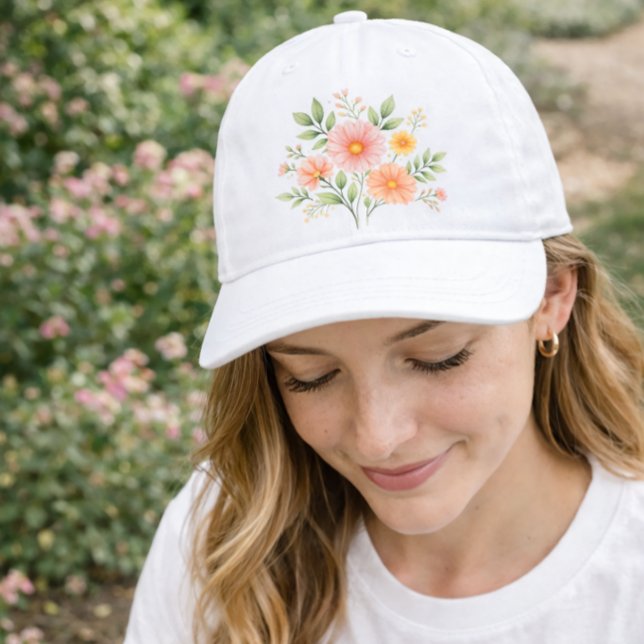 Minimalist Pastel Floral Bouquet Hat (Creator Uploaded)
