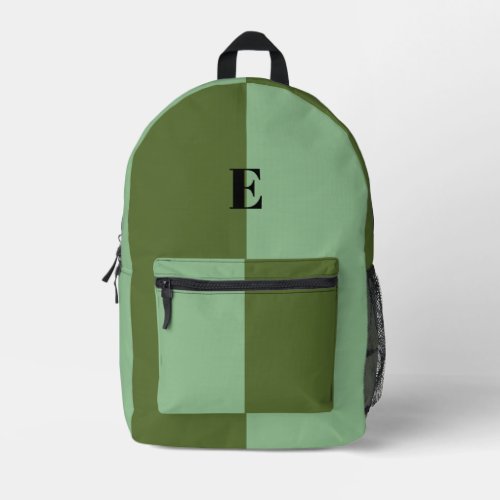 Minimalist Pastel Green Custom Name Backpack