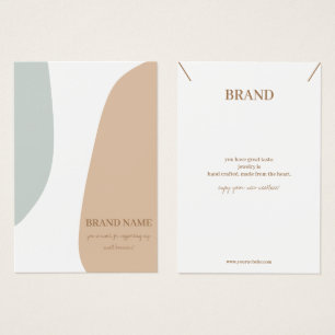 Minimalist Pastel Jewelry Necklace Display Card