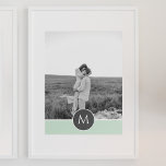 Minimalist Pastel Mint Personalized Name & Photo Poster<br><div class="desc">Minimalist Pastel Mint Personalized Name & Photo</div>