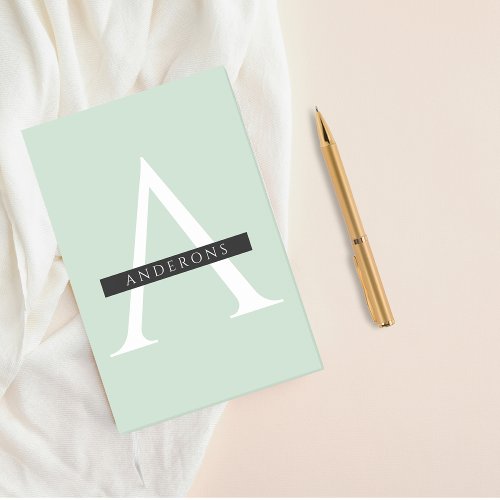 Minimalist Pastel Mint Personalized Name Post_it Notes