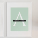 Minimalist Pastel Mint Personalized Name Poster<br><div class="desc">Minimalist Pastel Mint Personalized Name</div>