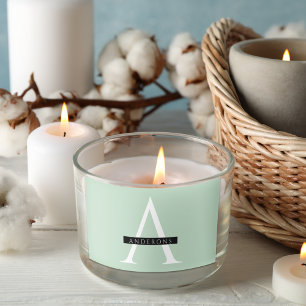 Minimalist Pastel Mint Personalized Name Rectangular Sticker