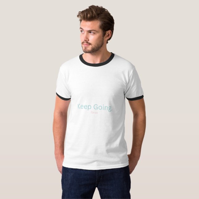 Minimalist Pastel Motivational Quote – Keep Going. T-Shirt (Front Full)
