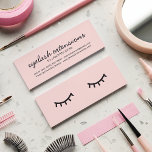 Minimalist pastel pink cute eyelashes illustration mini business card<br><div class="desc">Minimalist pastel pink cute eyelashes illustration</div>