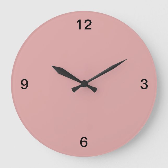 Minimalist. Pastel Pink. Large Clock (Front)