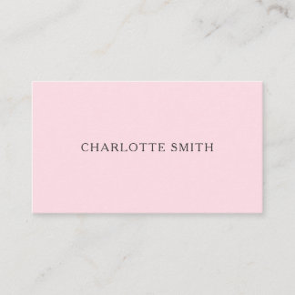 Minimalist pastel pink modern business cards