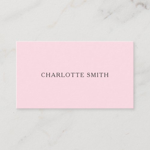 Minimalist pastel pink modern business cards