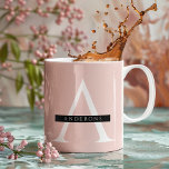 Minimalist Pastel Pink Personalized Name Coffee Mug<br><div class="desc">Minimalist Pastel Pink Personalized Name</div>