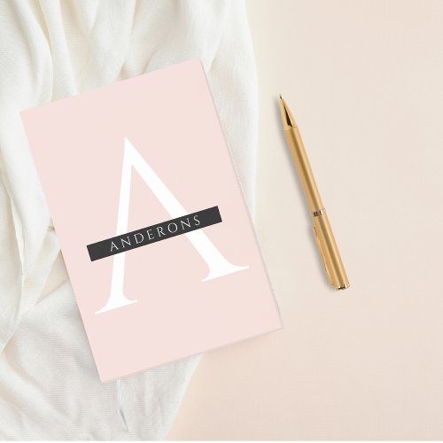 Minimalist Pastel Pink Personalized Name Post_it Notes
