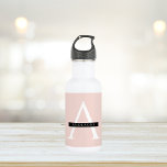Minimalist Pastel Pink Personalized Name Stainless Steel Water Bottle<br><div class="desc">Minimalist Pastel Pink Personalized Name</div>