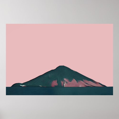 Minimalist Pastel Pink Stromboli Poster