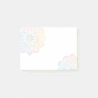 Minimalist Pastel Rainbow Floral Post-it Notes