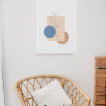 Minimalist Pastel Wall Art faux wrap canvas