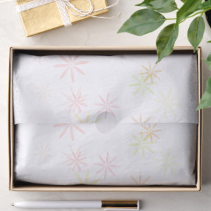 Minimalist Pastel Watercolor Japanese Floral Tissue Paper