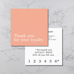 Minimalist Pastel White Bold Beauty Loyalty Card