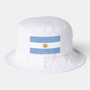 Minimalist Patriotic Argentina National Flag Bucket Hat
